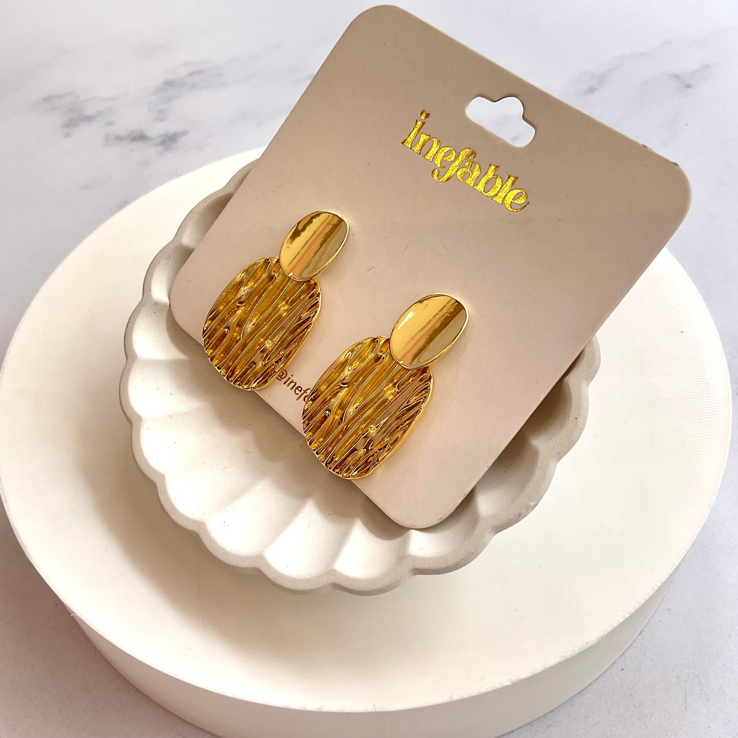 Arete Largo Elegante Rodio