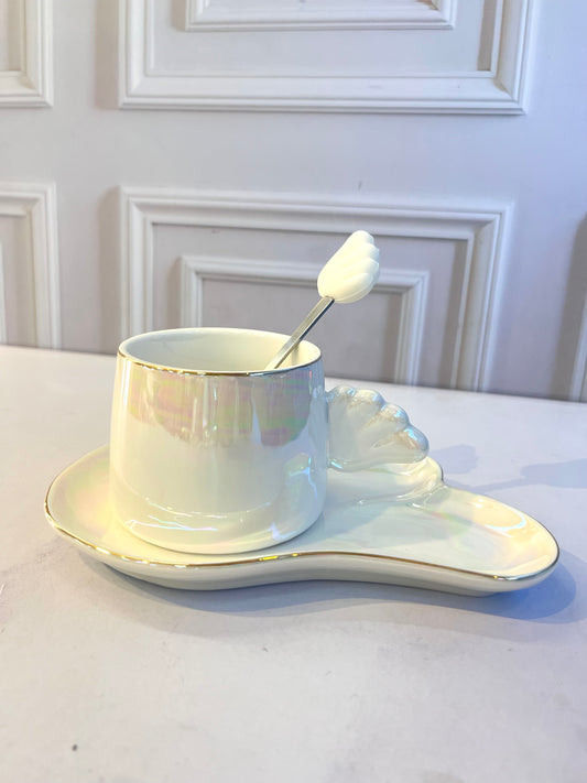 Set Plato + Mug Ala Tornasol