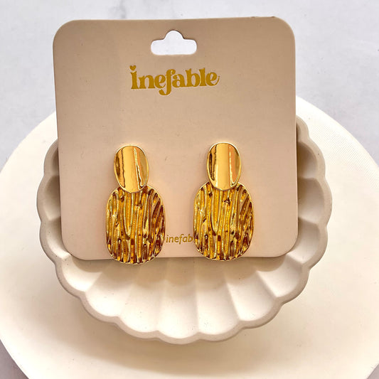 Arete Largo Elegante Rodio