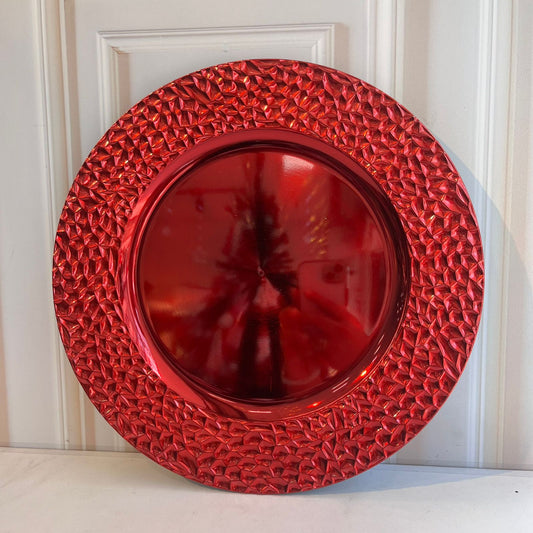 Plato Decorativo Rojo